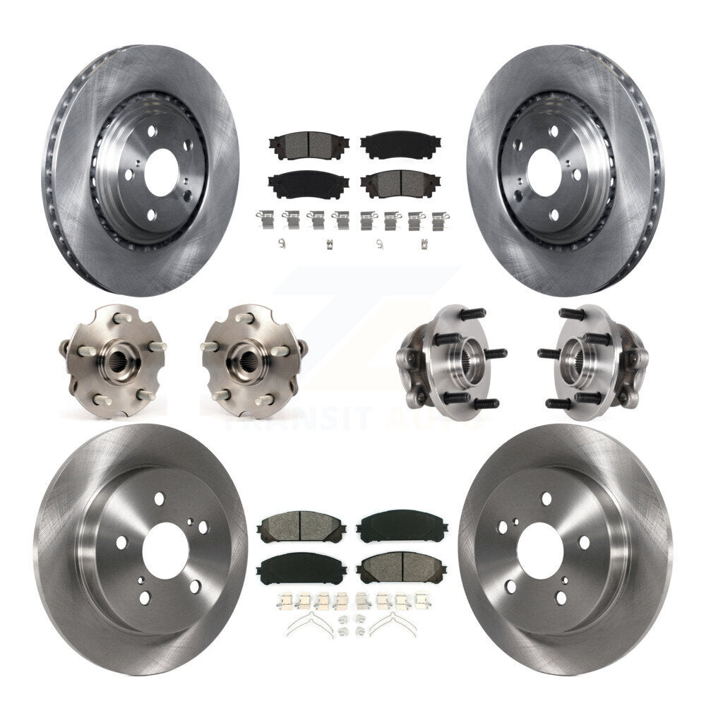 Hub Bearing Brake Rotor Pads Front Rear Kit (10Pc) For Lexus NX300 NX200t NX300h