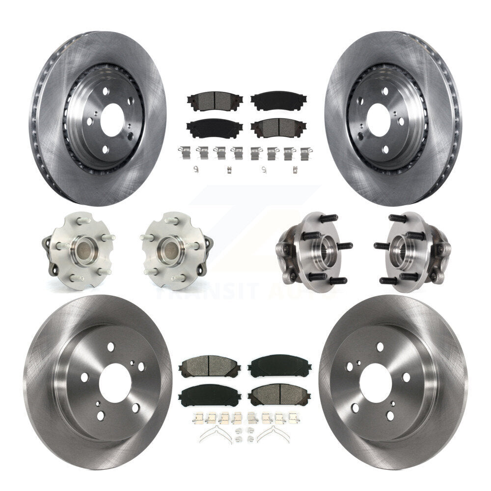 Hub Bearing Brake Rotor Pads Front Rear Kit (10Pc) For Lexus NX300 NX200t NX300h