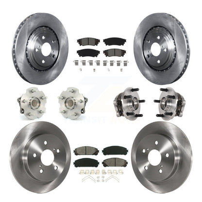 Hub Bearing Brake Rotor Pads Front Rear Kit (10Pc) For Lexus NX300 NX200t NX300h