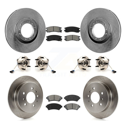 Hub Bearing Brake Rotor & Pad Front Rear Kit (10Pc) For 2001 Pontiac Montana AWD