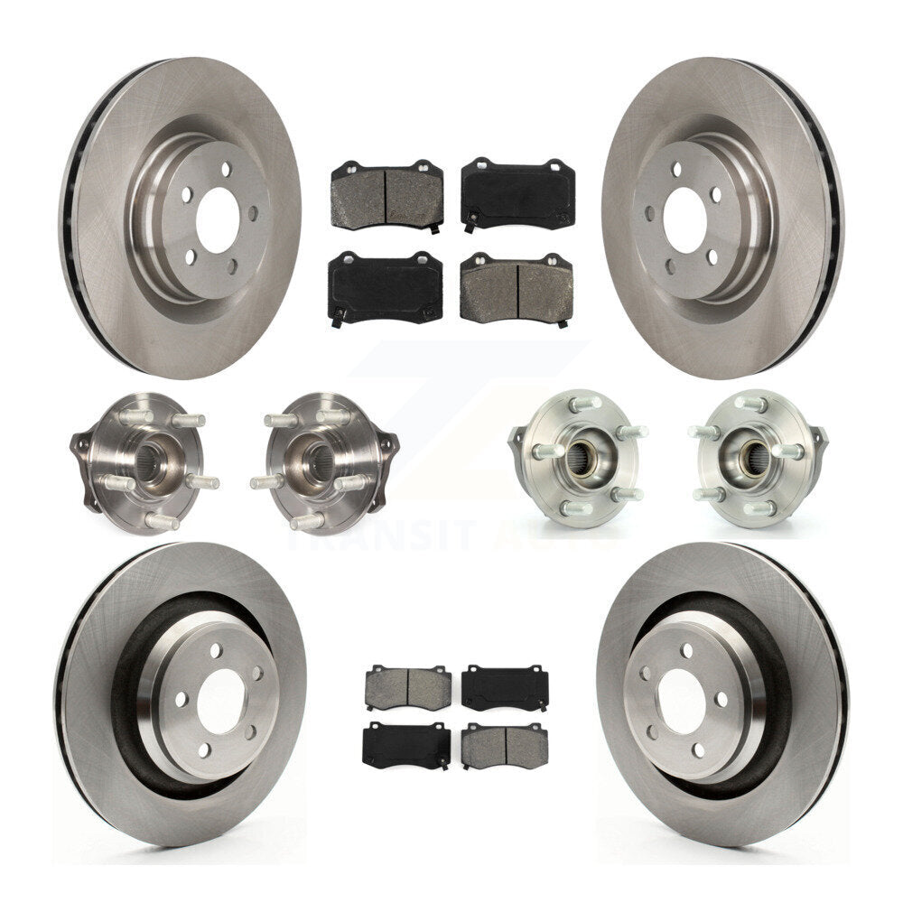 Hub Bearing Brake Rotor & Pad Front Rear Kit (10Pc) For Dodge Challenger Charger