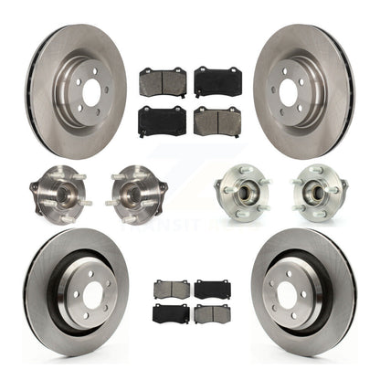 Hub Bearing Brake Rotor & Pad Front Rear Kit (10Pc) For Dodge Challenger Charger