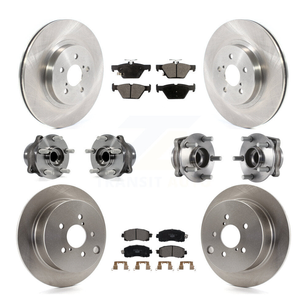 Hub Bearing Disc Brake Rotor And Pads Front Rear Kit (10Pc) For Subaru Crosstrek