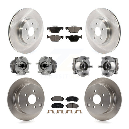 Hub Bearing Disc Brake Rotor And Pads Front Rear Kit (10Pc) For Subaru Crosstrek