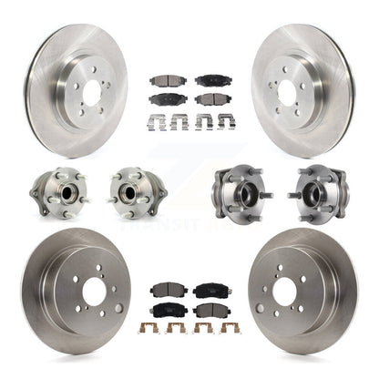 Hub Bearing Disc Brake Rotor And Pads Front Rear Kit (10Pc) For Subaru Crosstrek