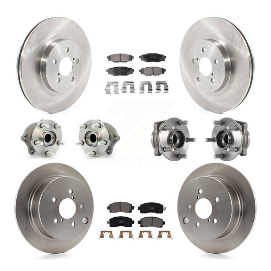 Hub Bearing Disc Brake Rotor And Pads Front Rear Kit (10Pc) For Subaru Crosstrek