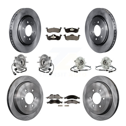 Hub Bearing Brake Rotor & Pads Front Rear Kit (10Pc) For Ford Expedition Lincoln