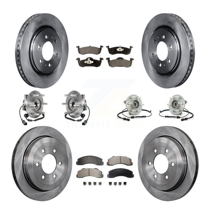 Hub Bearing Brake Rotor & Pads Front Rear Kit (10Pc) For Ford Expedition Lincoln