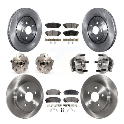 Hub Bearing Brake Rotor Pads Front Rear Kit (10Pc) For Lexus NX300 NX200t NX300h