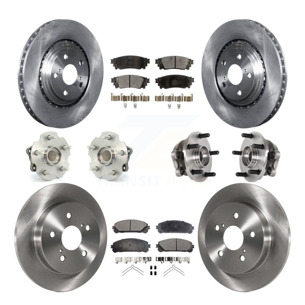 Hub Bearing Brake Rotor Pads Front Rear Kit (10Pc) For Lexus NX300 NX200t NX300h