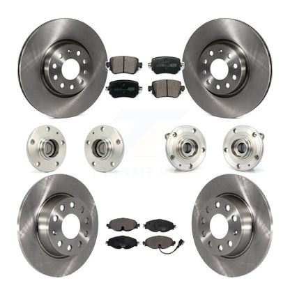 Hub Bearing Disc Brake Rotor And Pad Front Rear Kit (10Pc) For Volkswagen Passat