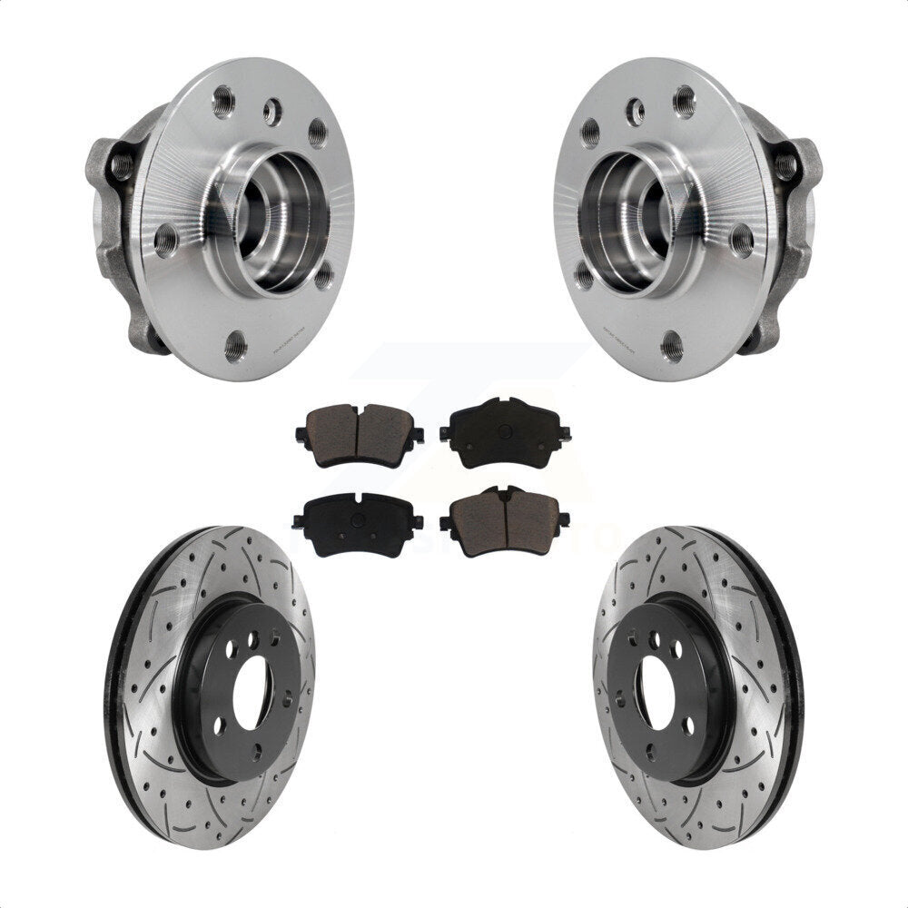 Hub Bearing Coated Drill Slot Brake Rotor Pads Front Kit For Mini Cooper Clubman