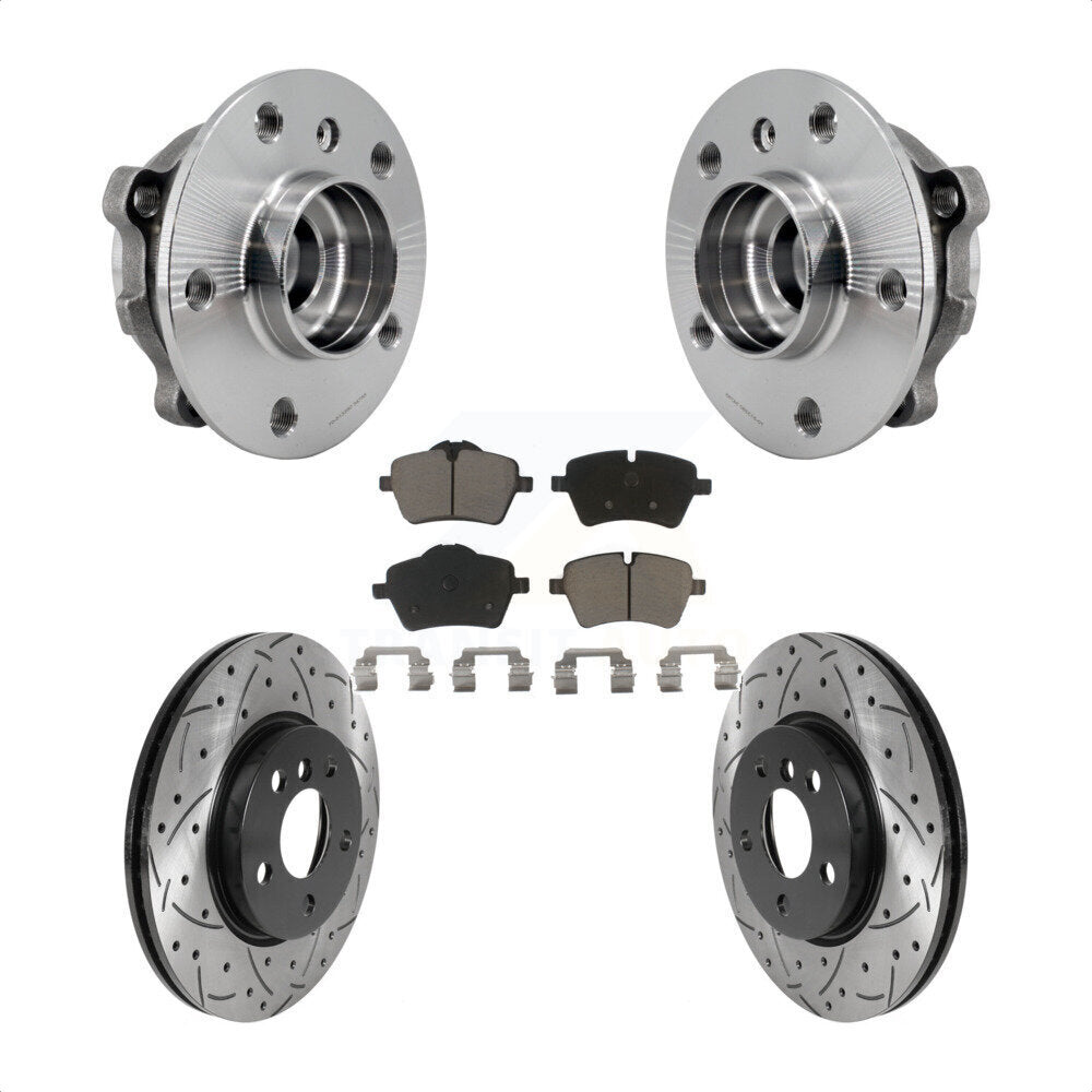 Hub Bearing Assembly Coated Drill Slot Brake Rotor Pad Front Kit For Mini Cooper