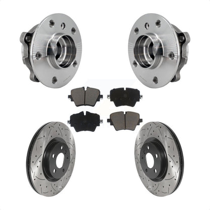 Hub Bearing Drill Slot Brake Rotor Pads Front Kit For BMW X1 Mini Cooper X2 228i