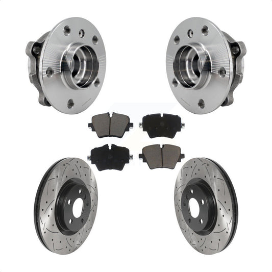 Hub Bearing Drill Slot Brake Rotor Pads Front Kit For BMW X1 Mini Cooper X2 228i