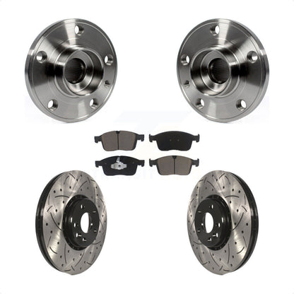 Hub Bearing Assembly Coated Drill Slot Brake Rotor Pads Front Kit For Volvo XC60