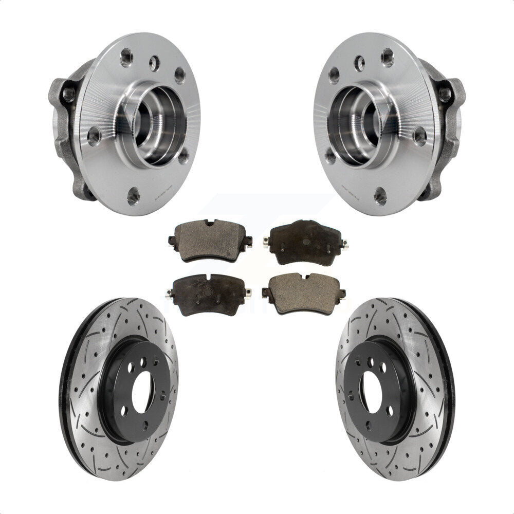 Hub Bearing Coated Drill Slot Brake Rotor Pads Front Kit For Mini Cooper Clubman