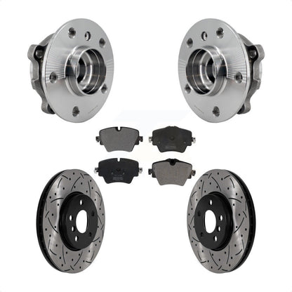 Hub Bearing Coat Drill Slot Brake Rotor Pad Front Kit For Mini Cooper Countryman