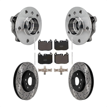 Hub Bearing Drill Slot Brake Rotor Pad Front Kit For 17-20 Mini Cooper Clubman S