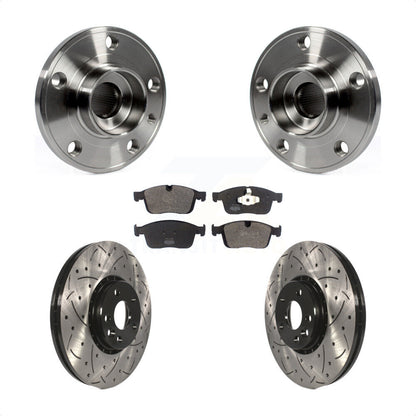 Hub Bearing Assembly Coated Drill Slot Brake Rotor Pads Front Kit For Volvo XC60