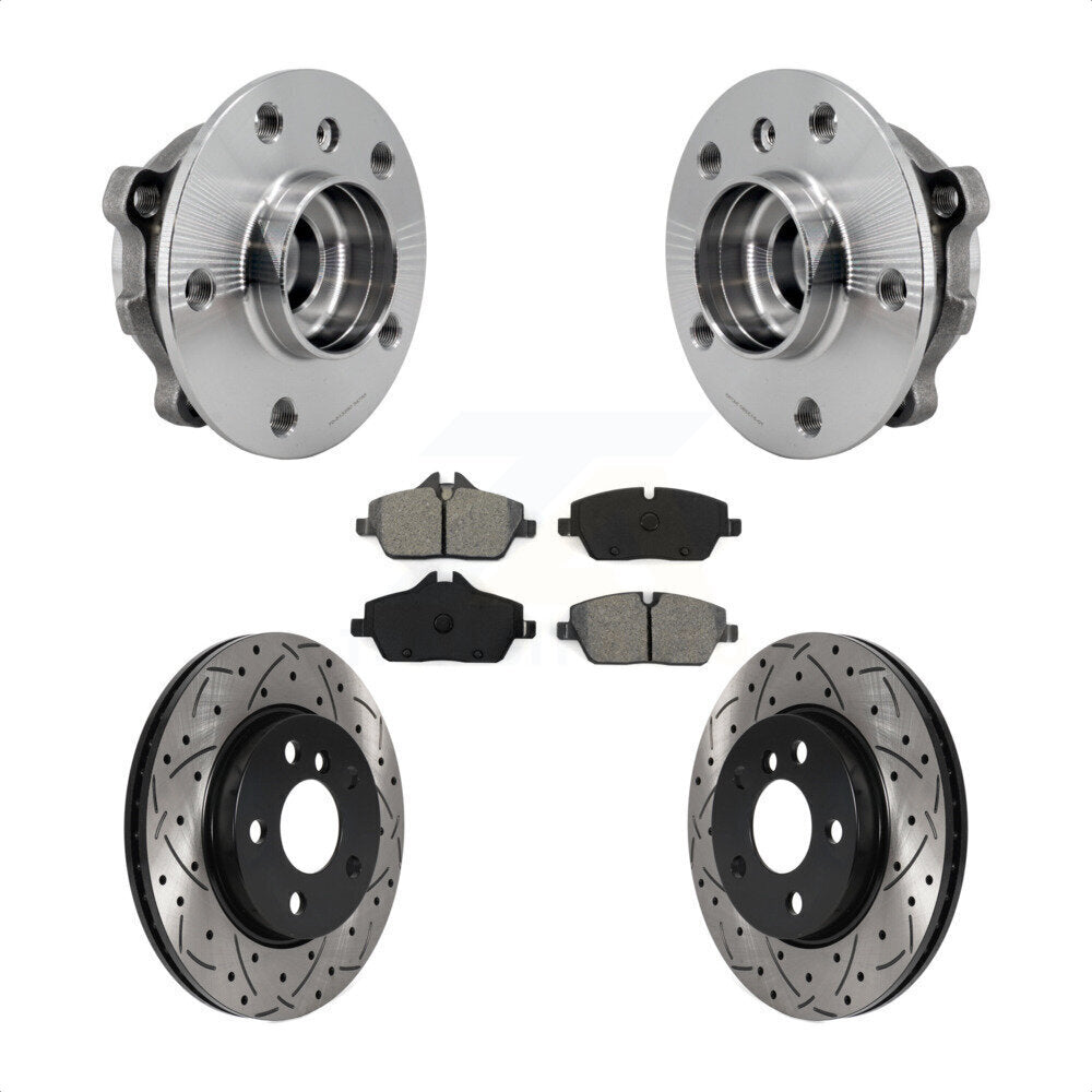 Hub Bearing Assembly Coated Drill Slot Brake Rotor Pad Front Kit For Mini Cooper