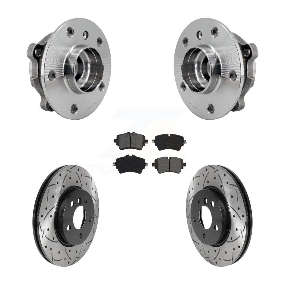 Hub Bearing Coated Drill Slot Brake Rotor Pads Front Kit For Mini Cooper Clubman