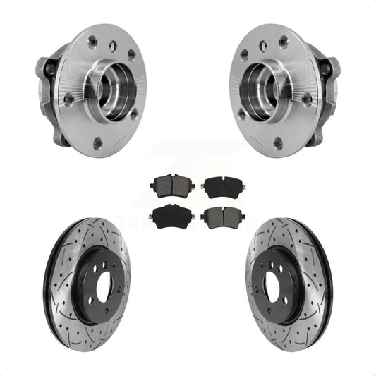 Hub Bearing Coated Drill Slot Brake Rotor Pads Front Kit For Mini Cooper Clubman