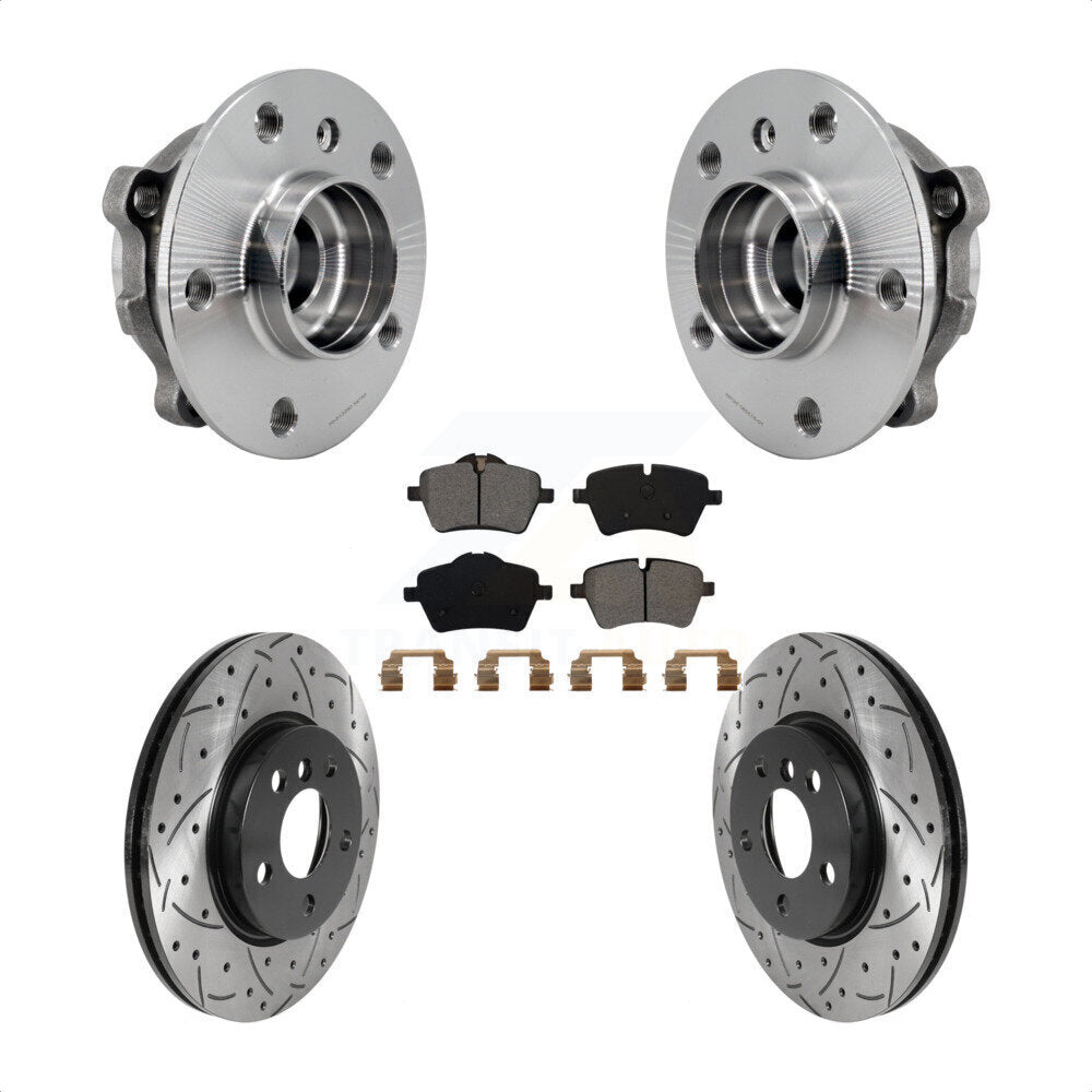 Hub Bearing Assembly Coated Drill Slot Brake Rotor Pad Front Kit For Mini Cooper