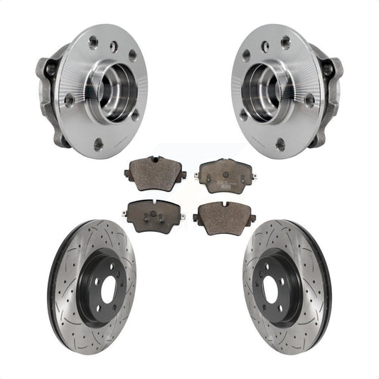 Hub Bearing Drill Slot Brake Rotor Pads Front Kit For BMW X1 Mini Cooper X2 228i