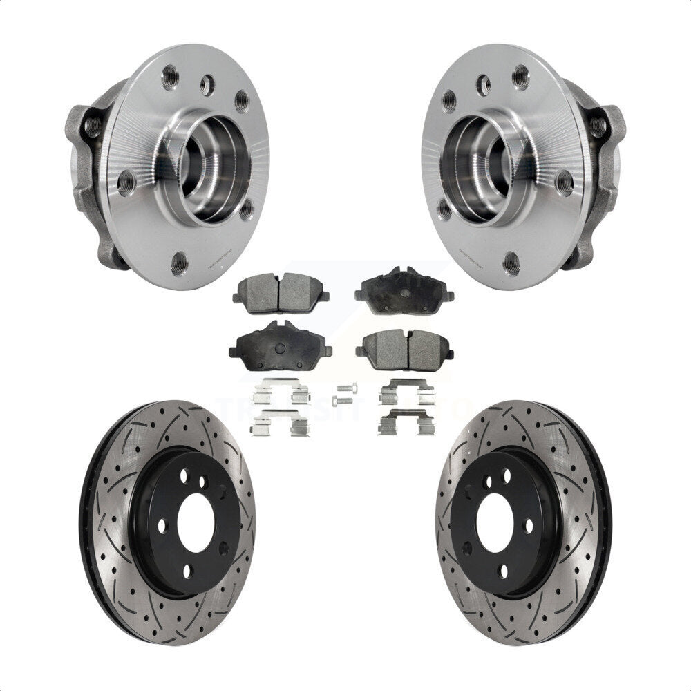 Hub Bearing Assembly Coated Drill Slot Brake Rotor Pad Front Kit For Mini Cooper