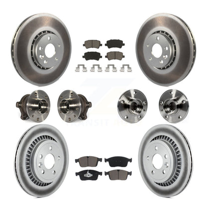 Hub Bearing Coated Brake Rotor Pad Front Rear Kit (10Pc) For 2017 Volvo XC60 AWD