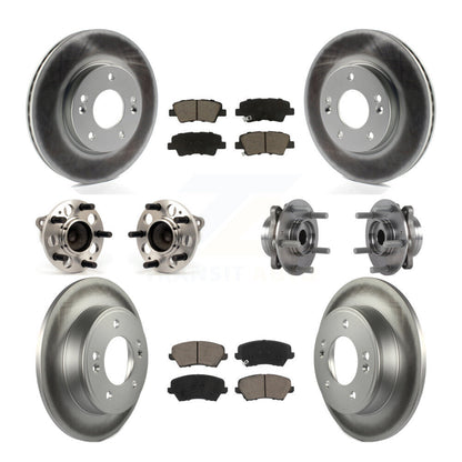 Hub Bearing Coat Brake Rotor Pad Front Rear Kit (10Pc) For 17 Hyundai Elantra GT