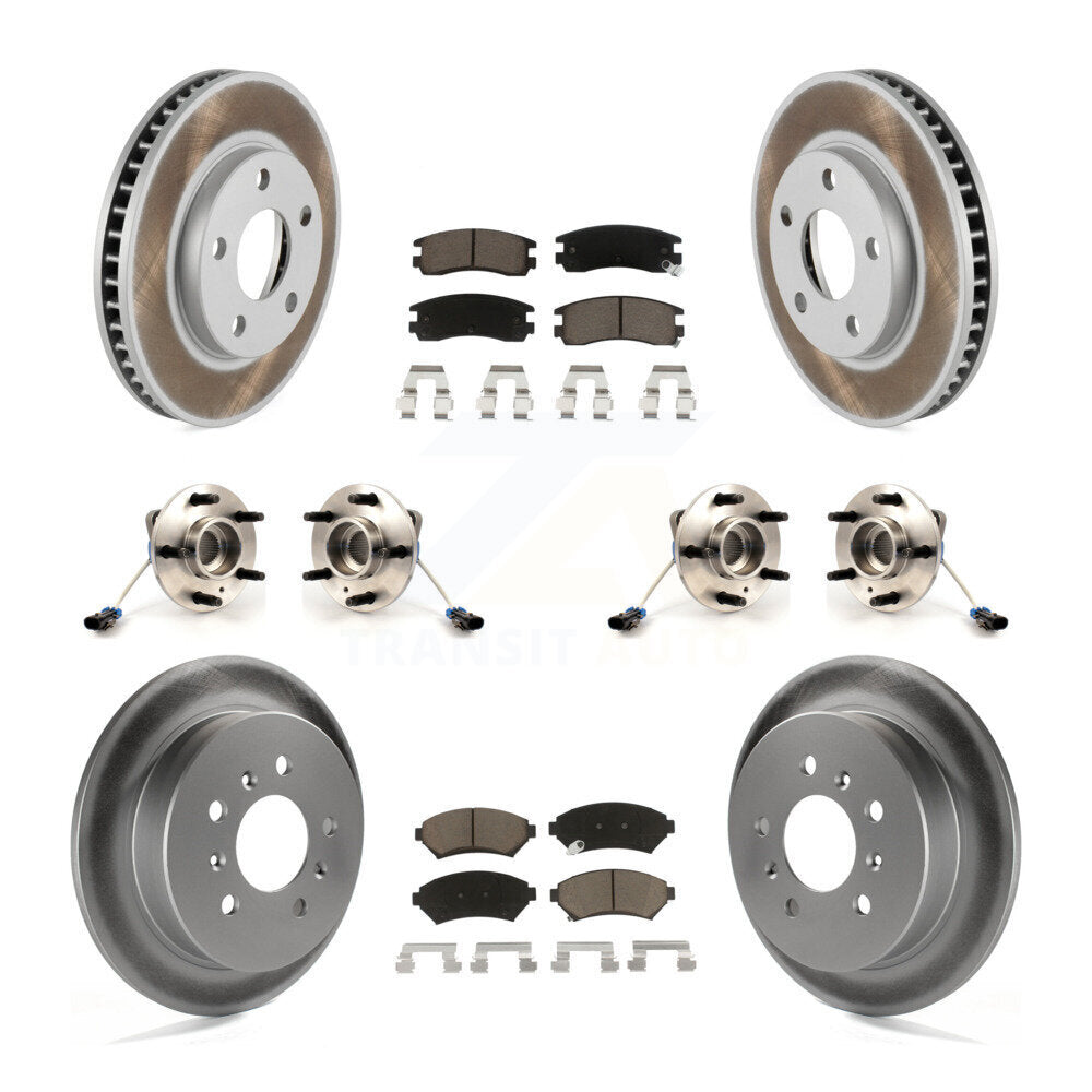 Hub Bearing Coated Brake Rotor Pad Front Rear Kit (10Pc) For Pontiac Montana AWD