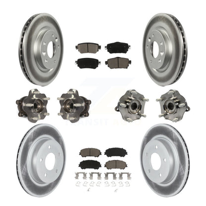 Hub Bearing Coated Brake Rotor Pads Front Rear Kit (10Pc) For Nissan Rogue Sport