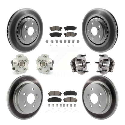 Hub Bearing Coated Brake Rotor Pads Front Rear Kit (10Pc) For Lexus NX300 NX200t