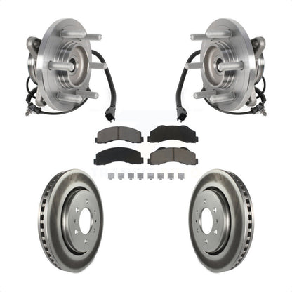 Hub Bearing Coat Brake Rotor Pad Front Kit For Ford Expedition Lincoln Navigator