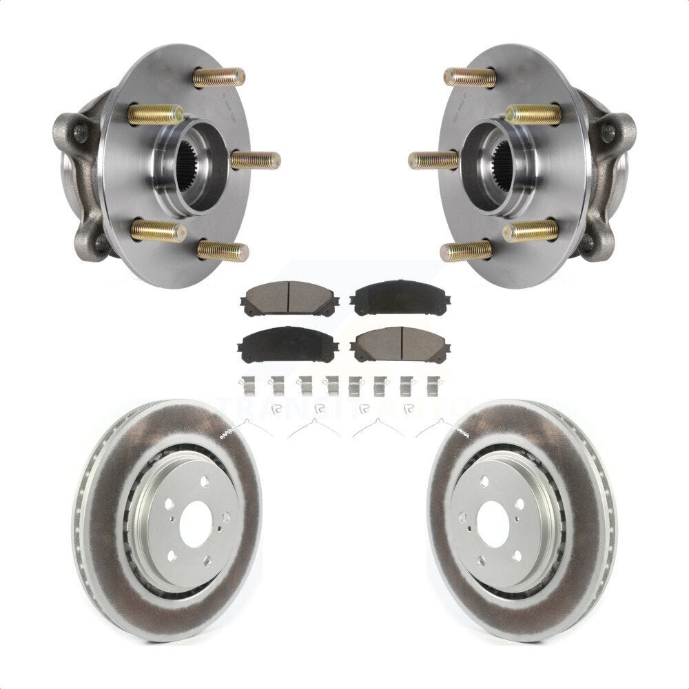 Hub Bearing Coat Brake Rotor Pad Front Kit For Lexus RX350 RX450h RX350L RX450hL