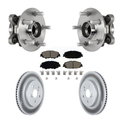 Hub Bearing Coated Disc Brake Rotor Pad Front Kit For Toyota Corolla Prius Prime