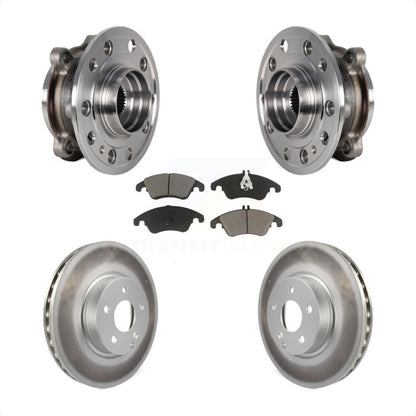 Hub Bearing Coated Brake Rotor And Pad Front Kit For 2017 Mercedes-Benz E400 AWD