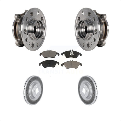 Hub Bearing Coated Brake Rotor And Pad Front Kit For 2017 Mercedes-Benz E400 AWD