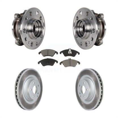 Hub Bearing Coated Brake Rotor And Pad Front Kit For 2017 Mercedes-Benz E400 AWD