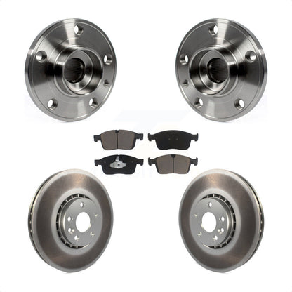 Hub Bearing Assembly Coated Disc Brake Rotors And Pads Front Kit For Volvo XC60