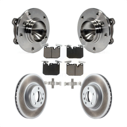 Hub Bearing Coated Brake Rotor & Pad Front Kit For 2013 BMW 328i Sedan with 3.0L