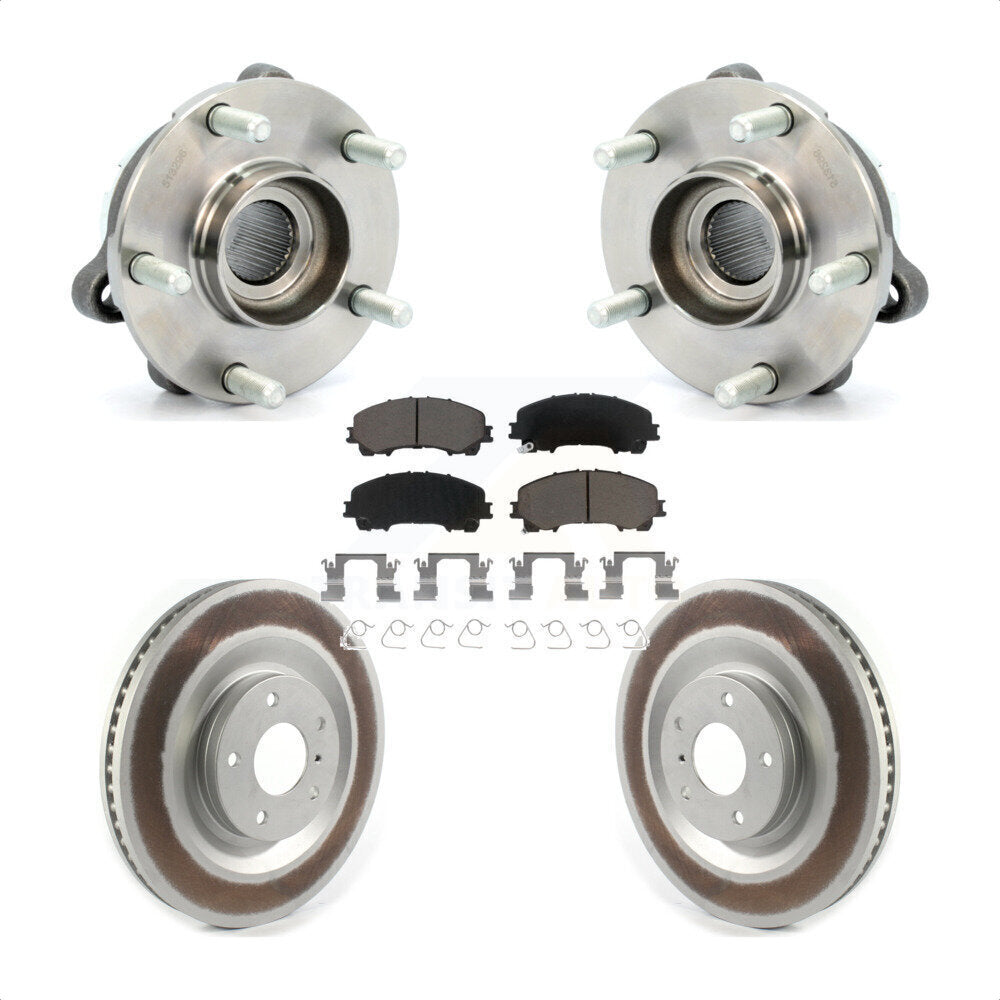 Hub Bearing Assembly Coat Brake Rotor Pads Front Kit For 2019-2021 INFINITI QX50