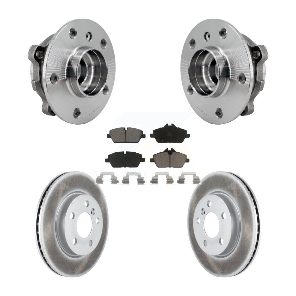 Hub Bearing Assembly Coated Disc Brake Rotors And Pads Front Kit For Mini Cooper
