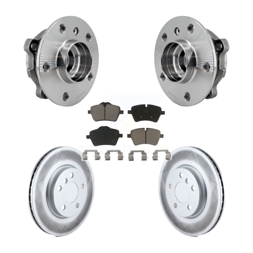 Hub Bearing Assembly Coated Disc Brake Rotors And Pads Front Kit For Mini Cooper