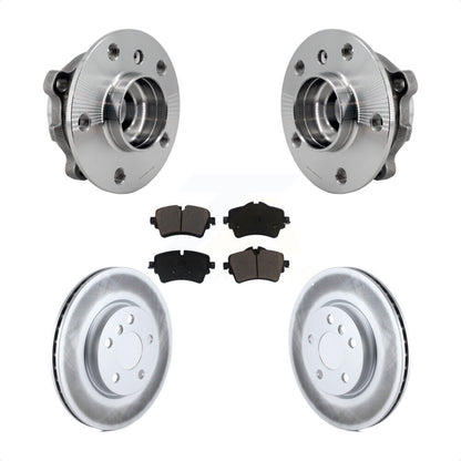 Hub Bearing Assembly Coated Brake Rotor & Pads Front Kit For Mini Cooper Clubman