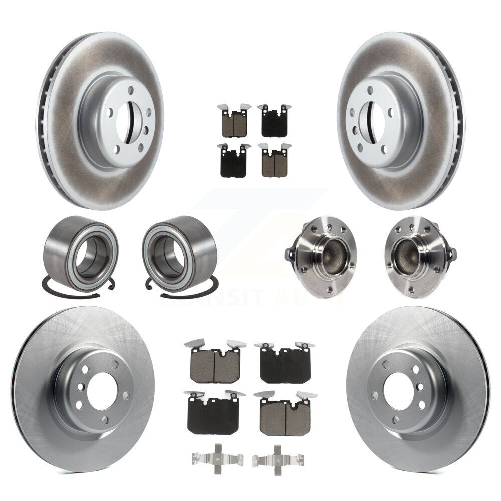 Hub Bearing Coat Brake Rotor Pads Shoe Front Rear Kit (10Pc) For BMW M235i M240i