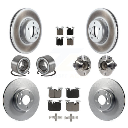 Hub Bearing Coat Brake Rotor Pads Shoe Front Rear Kit (10Pc) For BMW M235i M240i