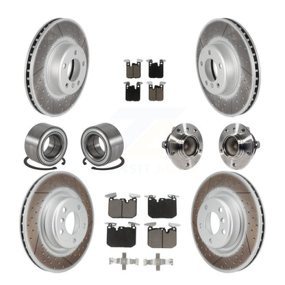 Hub Bearing Coat Brake Rotor Pads Shoe Front Rear Kit (10Pc) For BMW M235i M240i